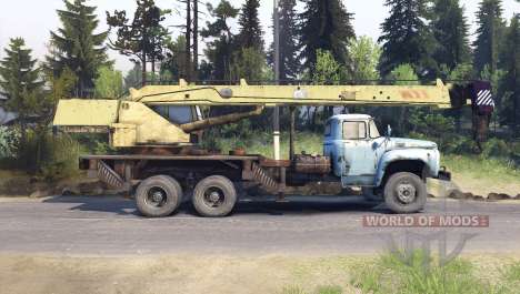 ZIL-133 caminhão guindaste GA para Spin Tires