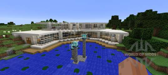 Minecraft, Casa Moderna no Lago