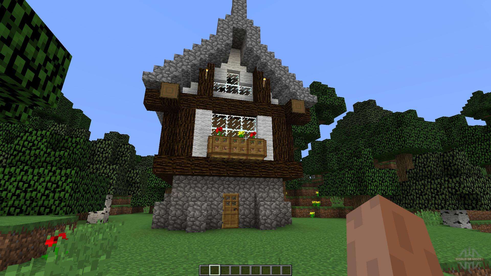 What is the title of this picture ? Medieval House map para Minecraft