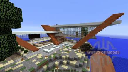 Diagonal Ultra Minimal Island Home para Minecraft