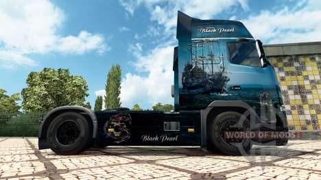 Pérola negra de pele para a Volvo caminhões para Euro Truck Simulator 2