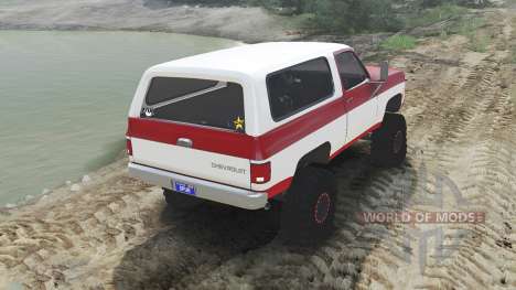 Chevrolet K5 Blazer 1975 [red and white] para Spin Tires