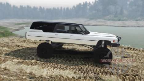 Cadillac Hearse 1975 [monster] [pale white] para Spin Tires
