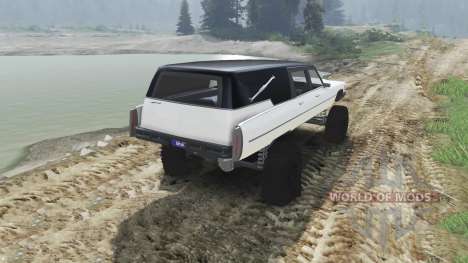 Cadillac Hearse 1975 [monster] [pale white] para Spin Tires