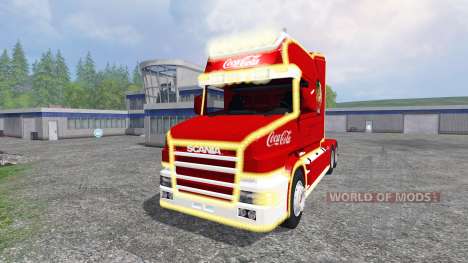 Scania T164 Coca-Cola Christmas para Farming Simulator 2015