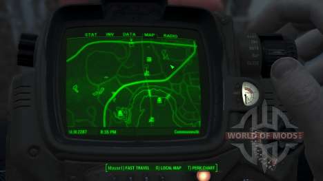 Immersive Map 4k - BLUEPRINT Inv. - No Squares para Fallout 4