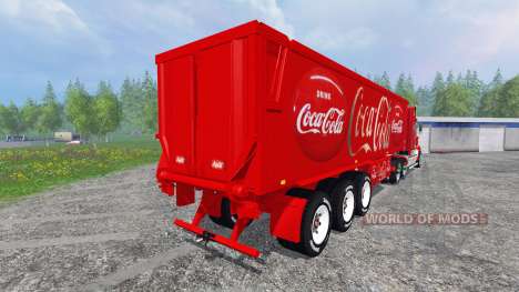 Kenworth T908 [Coca-Cola trailer] para Farming Simulator 2015