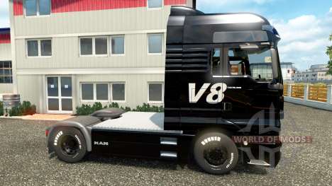 V8 de pele para HOMEM caminhões para Euro Truck Simulator 2