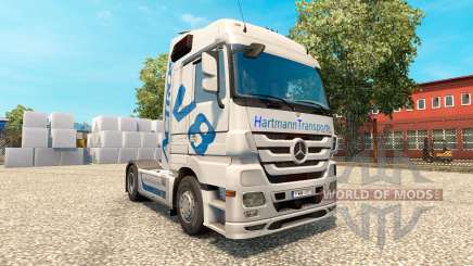 Hartmann Transporte de pele para o caminhão Mercedes-Benz para Euro Truck Simulator 2