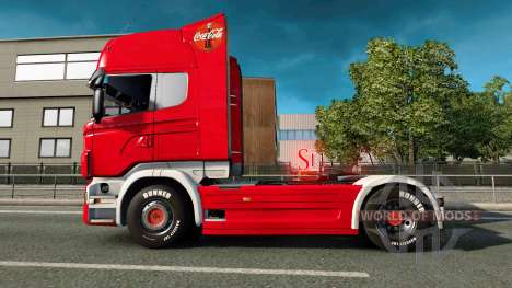 Pele Coca-Cola caminhão Scania para Euro Truck Simulator 2