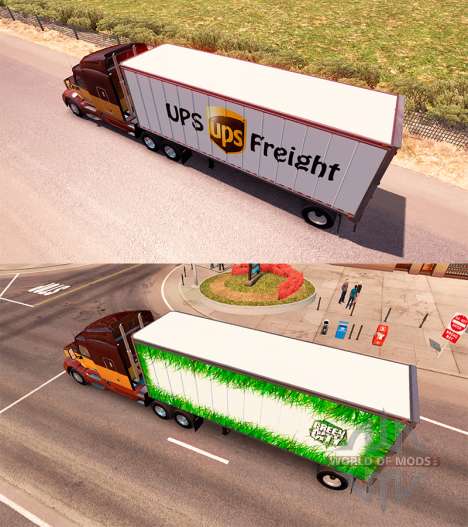 Reboques UPS e Cidade Verde para American Truck Simulator