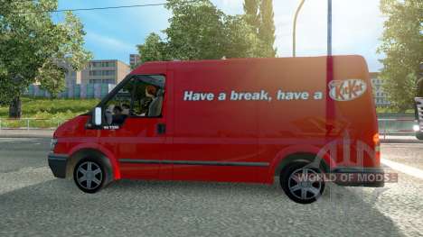 Ford Transit KitKat para Euro Truck Simulator 2
