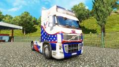 Pele Stars & Stripes em um Volvo para Euro Truck Simulator 2