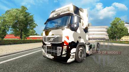 A pele do Exército dos eua de Neve em um caminhão Volvo para Euro Truck Simulator 2