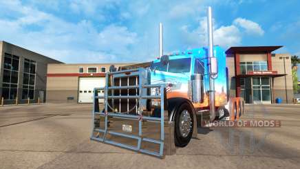 Pele Caveira no trator Peterbilt 379 para American Truck Simulator