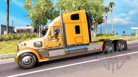 Pele&W no caminhão Freightliner Coronado para American Truck Simulator