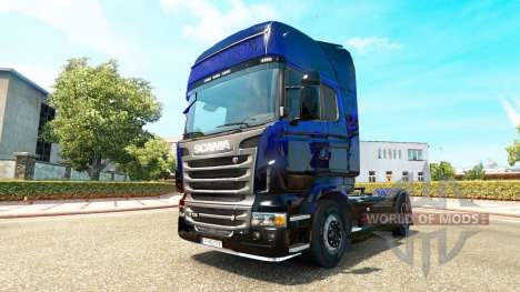 Azul Escorpião pele para o Scania truck para Euro Truck Simulator 2