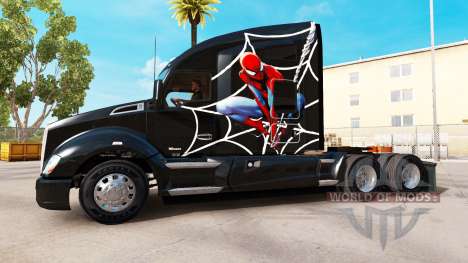 Homem-aranha pele para Kenworth trator para American Truck Simulator