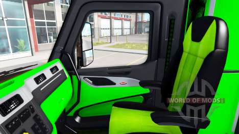 Verde néon cor interior Peterbilt 579 para American Truck Simulator