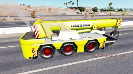 Móveis guindaste Liebherr no trânsito para American Truck Simulator