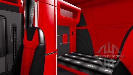 Cor da Peterbilt 579 interior no estilo da Ferra para American Truck Simulator