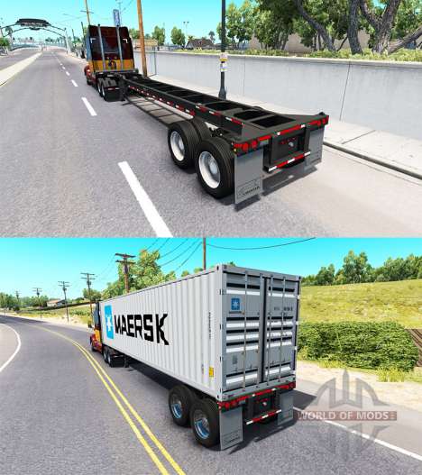 Semi-reboque recipiente de v0.1 para American Truck Simulator
