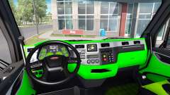 Verde néon cor interior Peterbilt 579 para American Truck Simulator