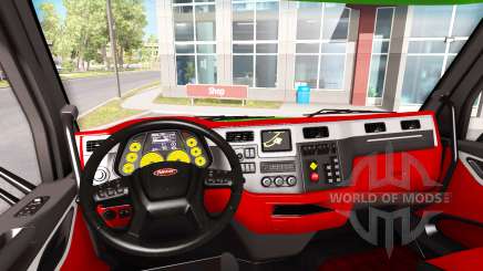 Cor da Peterbilt 579 interior no estilo da Ferrari para American Truck Simulator