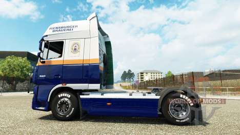 Flensburg pele cervejaria para caminhões DAF para Euro Truck Simulator 2