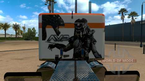 T-D-S Alien vs Predator Skin for Peterbilt 389 para American Truck Simulator