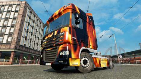 Pele Fogo no caminhão DAF para Euro Truck Simulator 2
