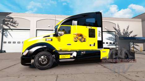 A pele da Caterpillar tractor Kenworth para American Truck Simulator