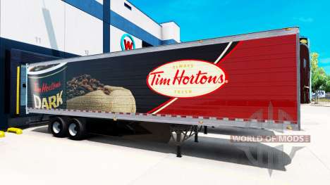 Pele Tim Hortons no trailer para American Truck Simulator