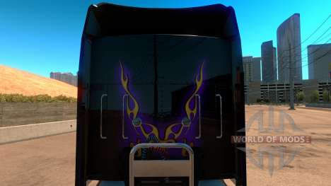 Kenworth W900 Dark Night paintjob para American Truck Simulator