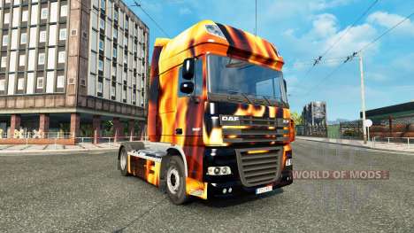 Pele Fogo no caminhão DAF para Euro Truck Simulator 2