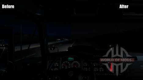 Iluminação realística (Real Faróis Mod) para American Truck Simulator