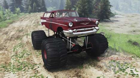 Chevrolet Bel Air Wagon 1957 [monster] para Spin Tires