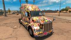 Sticker Bomb скин для Peterbilt 579 para American Truck Simulator