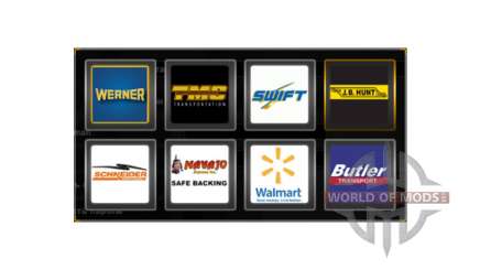 Logotipos de empresas nos estados unidos para American Truck Simulator