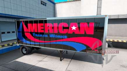 Peles UPS e Americano Trailer Trabalha no trailer para American Truck Simulator