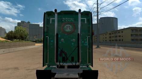 Kenworth T680 Starbucks Skin para American Truck Simulator
