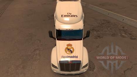 Peterbilt 579 Real Madrid Skin para American Truck Simulator
