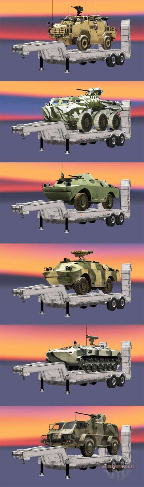 Semi transportar equipamento militar v1.1 para Euro Truck Simulator 2