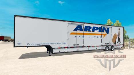 O semi-reboque de Van em Movimento de RD para American Truck Simulator