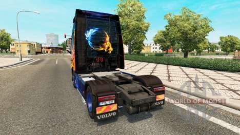 Azul Incêndio pele para a Volvo caminhões para Euro Truck Simulator 2