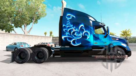 Scorpio Blue da pele para o caminhão Peterbilt para American Truck Simulator