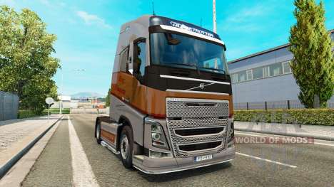 Prata Transportes de pele para a Volvo caminhões para Euro Truck Simulator 2