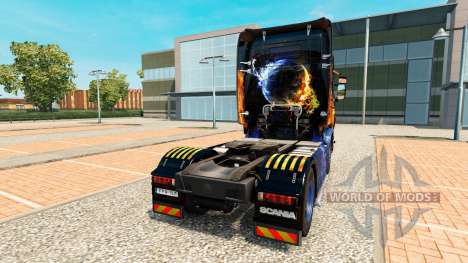 Azul de Fogo para a pele do Scania truck para Euro Truck Simulator 2