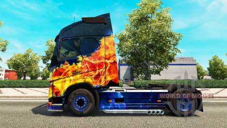 Azul Incêndio pele para a Volvo caminhões para Euro Truck Simulator 2