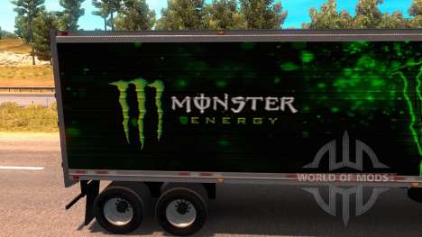 Monster Energy Trailer para American Truck Simulator